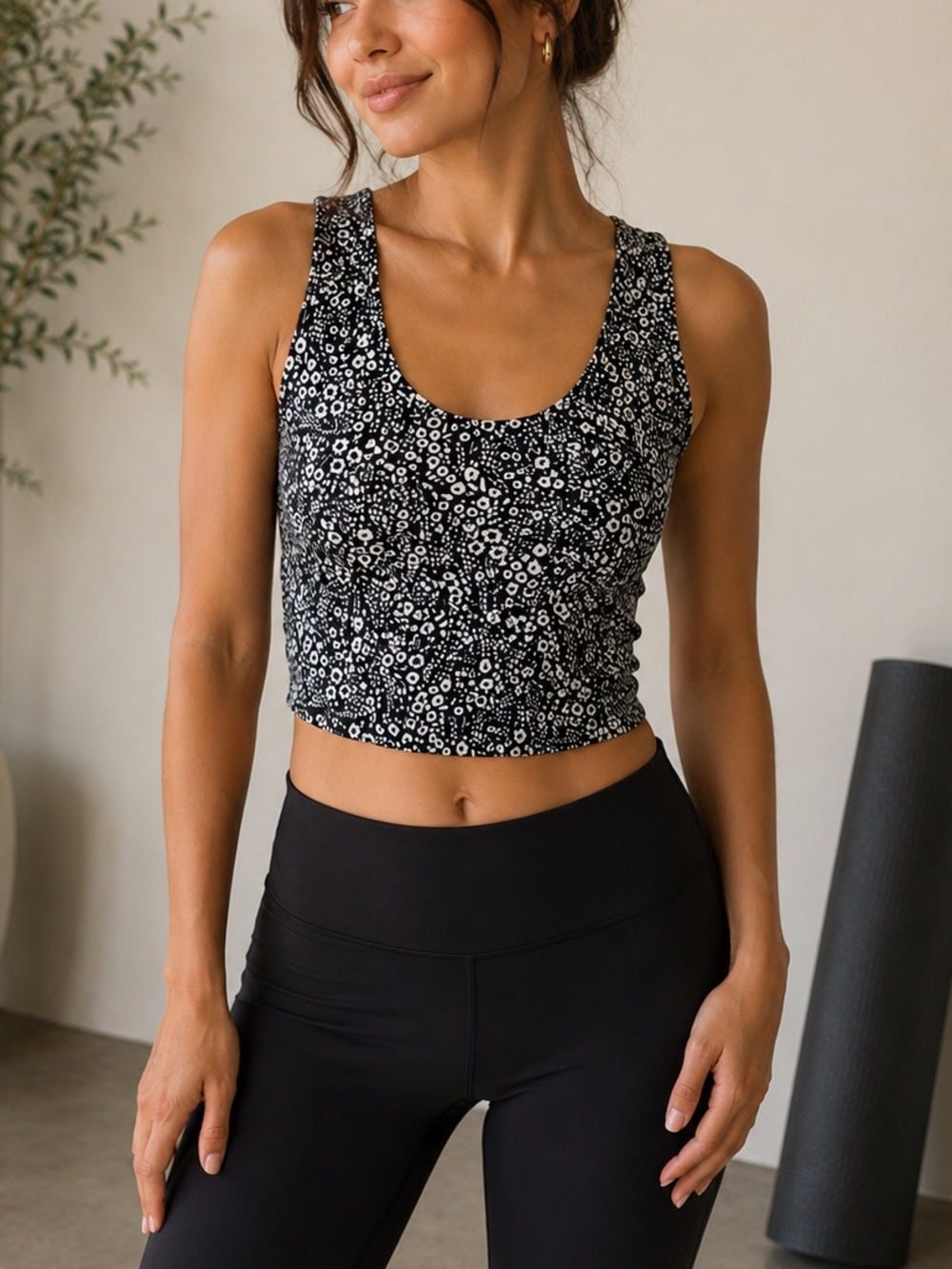 Floral Workout Crop Top